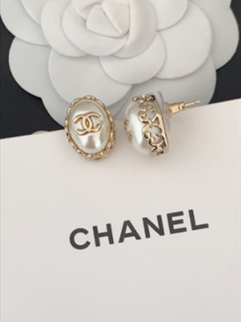 Chanel Pearl Earrings